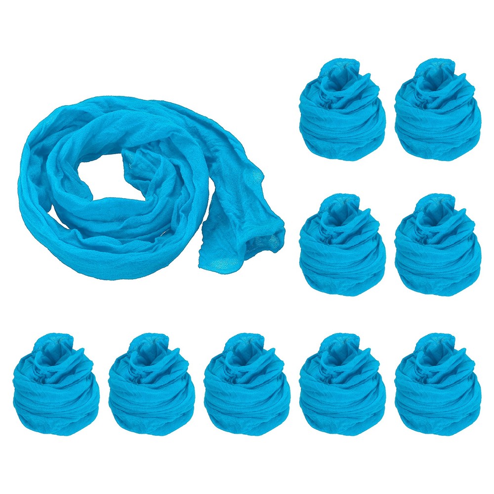 10Pcs Stocking Flower Fabric 65cm/26″ for DIY Mesh Flowers Making, Sky Blue