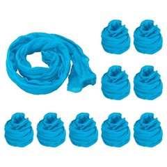 10Pcs Stocking Flower Fabric 65cm/26″ for DIY Mesh Flowers Making, Sky Blue