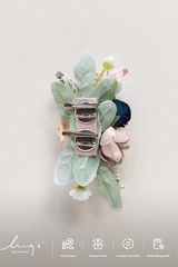 Lings Moments 2 pc Wedding Shoulder Corsages Homecoming Prom Pale Pink and Navy