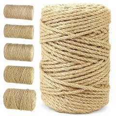 4mm*328 Feet Natural Jute Twine String DIY Home Decor,Medium Thick Jute Twine…