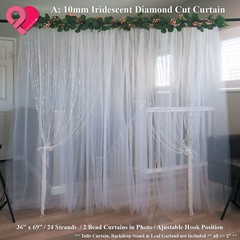 Curtain Backdrop Crystal Bead String Faux Diamond Chandelier Bubble Photo BULK