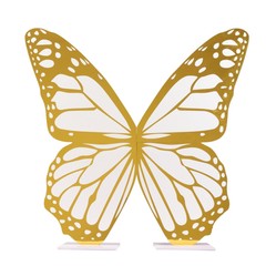 3 ft White Gold Butterfly Foamboard Stand Party Events