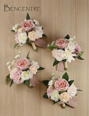 7 Inch Blush Bridesmaid Bouquets Set of 4,Pink Wedding Bouquets,Small Wedding…