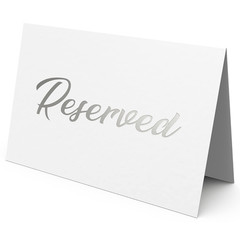 10 Pack Silver Reserved Table Signs for Wedding Party Restaurant Reserved