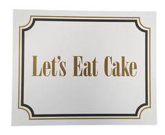 14 Piece Gold & Black Wedding Sign Set