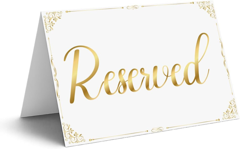 20 PCS Reserved Signs for Wedding Reserved Table Signs for Wedding Engagement Br