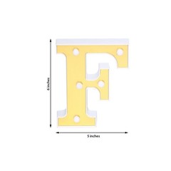 6″ tall GOLD F LED Lighted Marquee Letters Sign Party Wedding Events Decorations