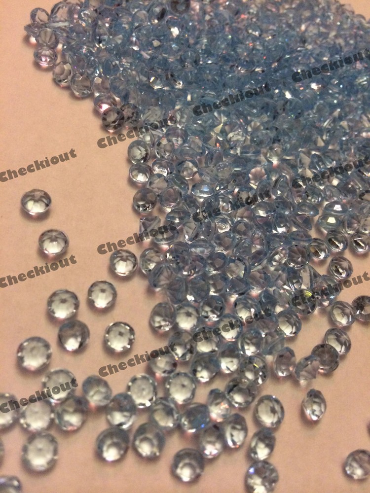 2000 Blue Acrylic Diamond Confetti 4.5mm for Wedding Decoration Table Scatters