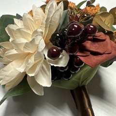 Ling’s Moment Artificial Flowers Bridesmaid Bouquet Set Of 6 Burnt Orange Weddin