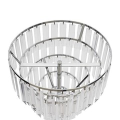5-Tier Metal Table Centerpiece Crystal Flower Vase Stand Wedding Party Decor