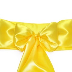 100 Yellow Satin Chair Sashes Silky Sateen Chair Bows wedding party Event décor