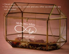 Custom Mr Mrs Family Name Infinity Love Wall Wishing Well Wedding Sign Decal