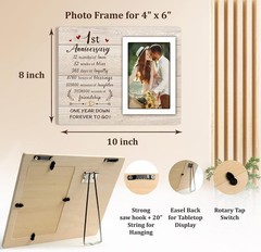 1st Anniversary Paper Gifts for Him Her – One Year Romantic Wedding Picture F…