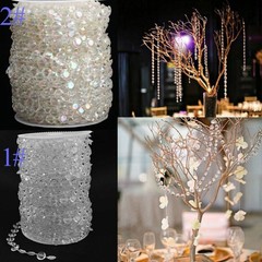 1 Rolls Acrylic Bead Garland Diamond Strand Curtain Wedding Party Decor