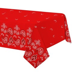 PHOGARY 2 Pieces Western Party Tablecloth, Bandana Cowboy Themed Disposable T…