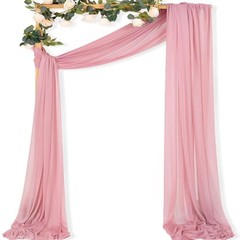 Dusty Rose Wedding Arch Draping Fabric 1 Panel 29″ x 6.6 Yards Extra Long