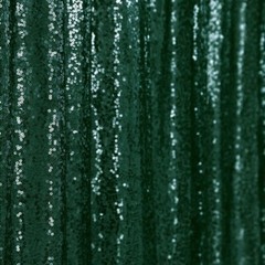 HUNTER GREEN 8 ft x 8 ft Sequined Backdrop Curtain Party PhotoBooth Decorations