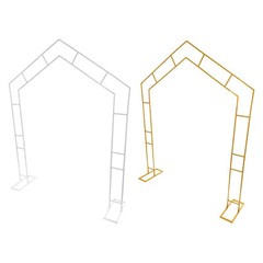 7.9ft Feet White/Gold Metal Arch for Wedding Party Decoration-Free&Fast Shipping