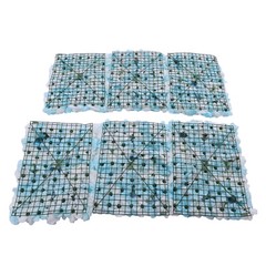 Silk Flowers Wall Panels for Wedding Backdrop 6 Packs Blue Artificial Floral