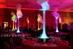 2 RGB Color 10 LED Submersible Waterproof Wedding Vase Base Light Floral Remote