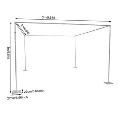 4 Post Backdrop Stand Kit School Events Markets Wedding Party Decoor 3x3x3m US