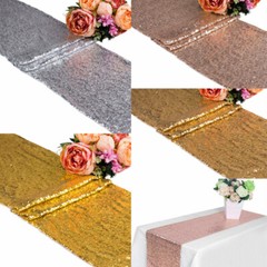 12″x108″ Glitter Dining Table Runner Sequin for Birthday Wedding Supplies Decor