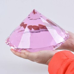 200mm Huge Pink Crystal Diamond Paperweight Wedding Centerpieces Gifts