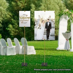 63in Metal Wedding Poster Easel Stand Adjustable Commercial Advertising Stand