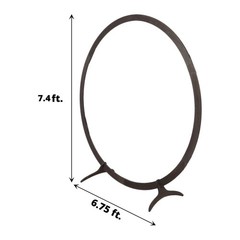 7.4 ft Dark Brown Round Natural Wood Wedding Arch Backdrop Stand Party Events