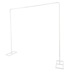 6.56ft Wedding Balloon Stand with 2 Flower Stands, Durable Metal Backdrop
