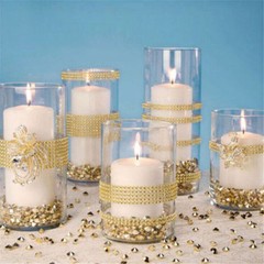 10Yards 8Rows Diamond Mesh Wrap Roll Rhinestone Crystal Ribbons Party Decoration