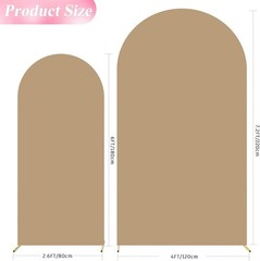 Elegant Khaki Spandex Arch Covers – Perfect for Wedding & Party Backdrops