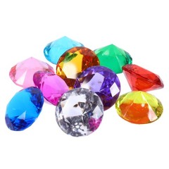 10Pcs Durable Acrylic Gems Toy for Kids Jewelry Making Assorted Color DIY