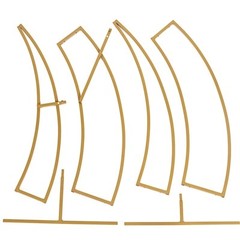 Gold 7.5 feet Metal Floral Display Frame Crescent Moon BACKDROP STAND Arch Party