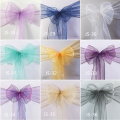 organza chair sashes ribbon ties chair bows organza table runner wedding decor