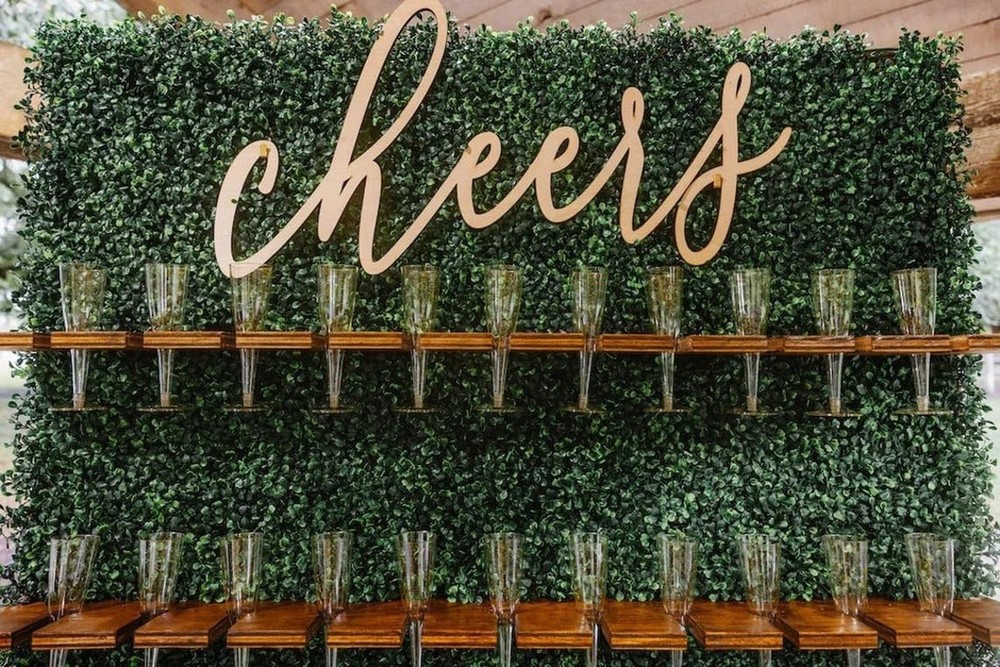 Cheers Sign for Backdrop,Wedding Bar Sign,Wedding Grass Wall Decor for Bridal…