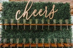 Cheers Sign for Backdrop,Wedding Bar Sign,Wedding Grass Wall Decor for Bridal…