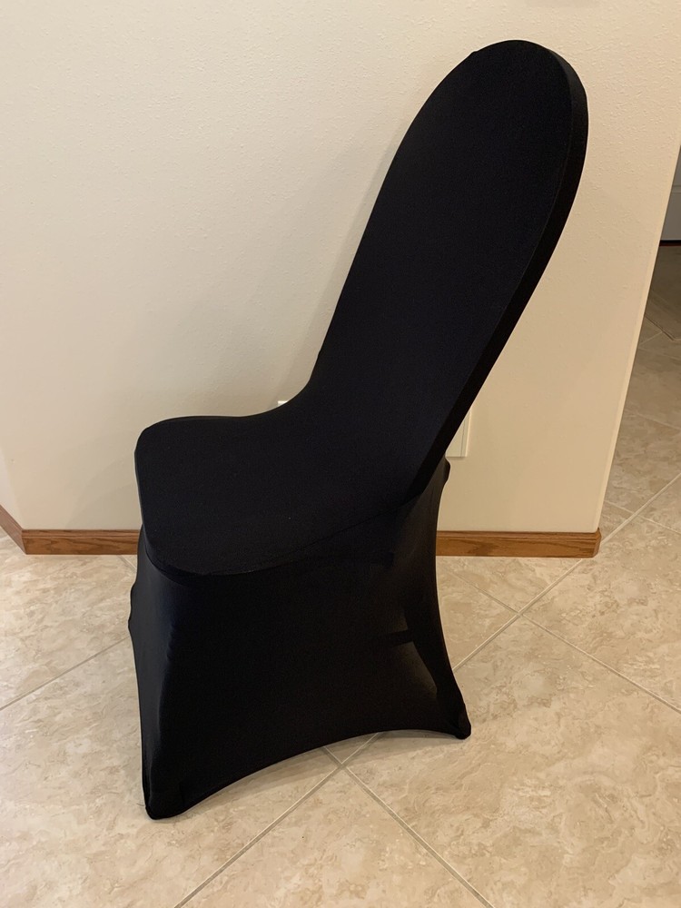 Ruched Fashion Spandex Banquet Wedding Party Chair Cover Black New In Package