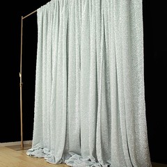 Metallic Silver BACKDROP 20×10 ft Spandex Party Wedding Light Gray Home