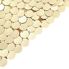 8 ft GOLD Big Payette Sequin Hexagon Backdrop STAND COVER Party Decorations