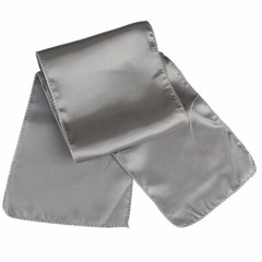 silver grey satin chair sashes ties bow ribbon wedding birthday party decoration
