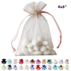 4×6″ Sheer ORGANZA BAGS with Pull String Drawstring Pouches Wedding Party Favors
