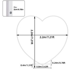 Large Heart Shape Wedding Arch Stand Frame Party Background Flower Balloon Stand