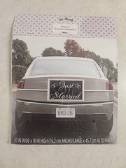 “‘Just Married” Banner – Vehicle, Wall Anywhere 30″x 18″ New/Sealed SHIPS FREE