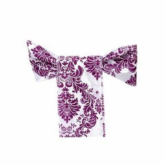 125 pcs Damask Flocking CHAIR SASHES Bows Ties Wedding PARTY Reception Linens