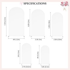 Zippered Stretch Arch Cover Thick Milk-Silk Polyester for Wedding Party Backdrop
