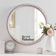 You Look Fabulous Inspirational Quote Mirror Wall Stickers Black Gloss Vinyl …