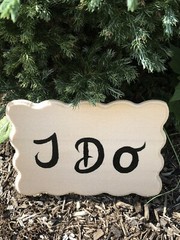 I Do White Wooden Sign For Weddings