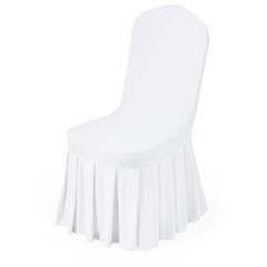 Uimoso 30PCS White Stretch Spandex Chair Covers for Weddings,Parties, and Dining