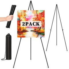 Easel Stand for Sign, 63″ Portable Easels Stand for Display, Lightweight Adju…
